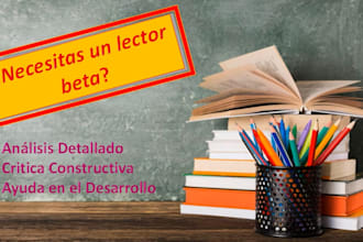 beta read your novel in spanish and help you improve it