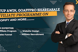 setup and manage shopify affiliate program, awin, shareasale