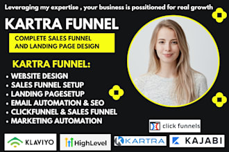 kartra funnel kajabi klaviyo ghl online course  website kartra automation podia