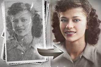 restore old and damaged photos, repair images, colorize