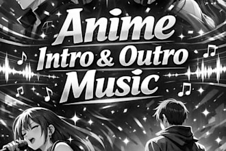 create anime style intro and outro music for your channel