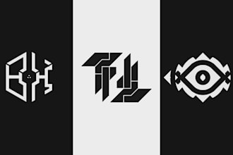 design logo in monochrome style
