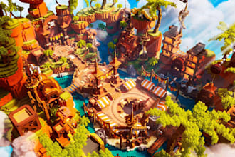 build a custom minecraft map landscape minecraft spawn or lobby for your server