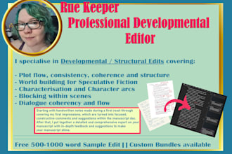 be your developmental editor