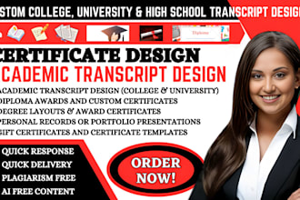 do university transcript, college, high school transcript, ged award certificate