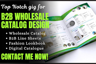design b2b wholesale catalog, line sheet, and product brochure for your brand