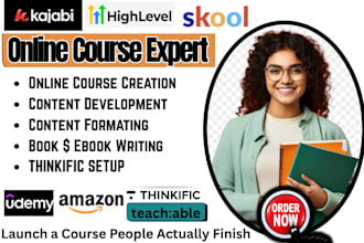 create online course development thinkific and kajabi marketing