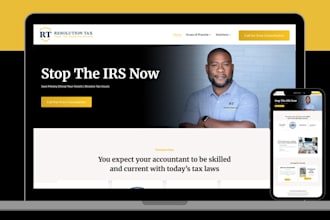 design modern tax website irs tax resolution website audit support website