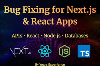 fix bugs or errors in your next js, react, or node js app