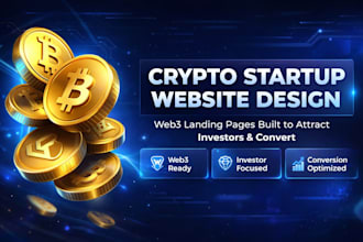 crypto startup website web3 landing page token site ico website investor funnel