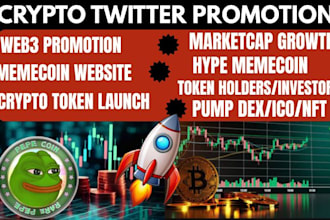 pump crypto memecoin, sol web3, presales, ico nft twitter x promotion