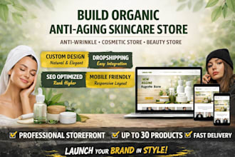 build organic anti aging skincare store anti wrinkle cosmetic store beauty store