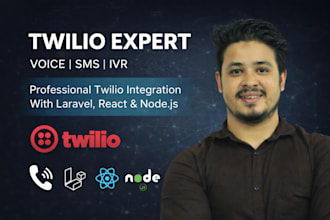 setup twilio calling system, IVR, and SMS integration in laravel or node