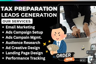 generate tax preparation leads, finance leads, income tax leads, tax firm leads