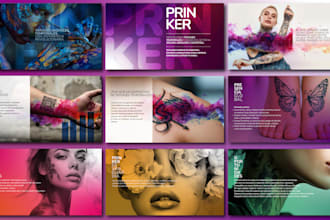 design a premium corporate presentation investor pitch deck