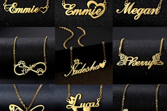 design custom necklace, bracelet, ring for laser cutting