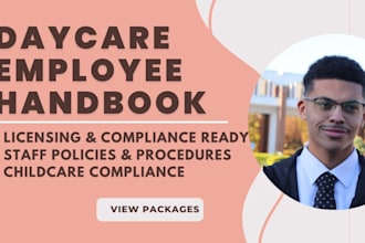 create a daycare employee handbooks for licensing and compliance