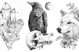 make a minimalist lineart tattoo design or illustration