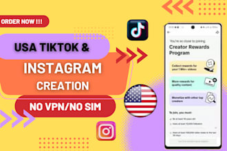 create USA tiktok account USA instagram account tiktok USA instagram account
