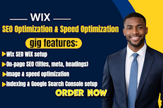 optimize your wix website, on page SEO  optimization, website speed optimization