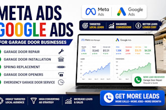 run meta ads for garage door repair installation spring opener google ads PPC