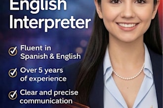 be your professional spanish, english phone call interpreter