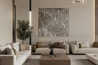 design modern living room interior with realistic 3d visualization 3d furniture