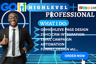 configure gohighlevel zoho crm automation ghl workflow funnel email campaign