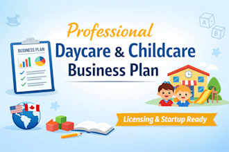 write a professional daycare or childcare business plan for licensing