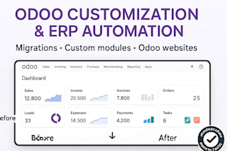 be your odoo developer for customization erp CRM website and automation