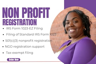 file 501c3 tax, form 990, 1023ez,ngo, non profit registration, church