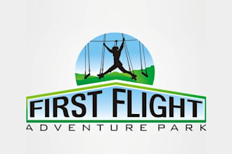 design classic first flight adventure park logo
