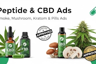 setup compliant facebook ads for peptide and neutraceutical supplement brands