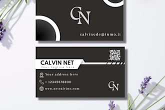 design a modern minimalist business card in canva