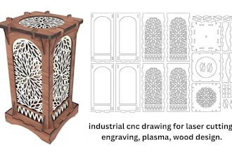 do cnc industrial drawing, dxf svg file for cnc laser cutting, engraving, plasma
