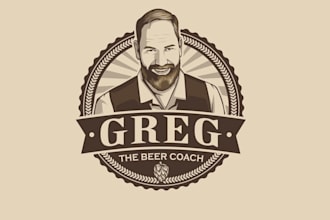 design beer sommelier logo his presence online corporate