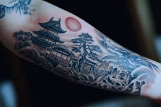 make a traditional japanese irezumi tattoo