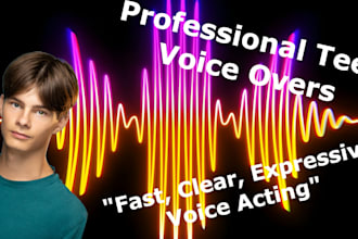 record a professional youtube or tiktok american teen voice over