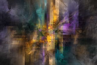 paint digital professional abstract art by hand