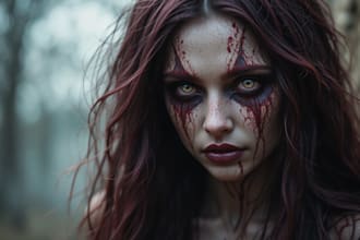 make a dark horror and fantasy horror character