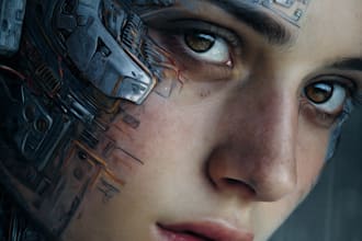 design stunning sci fi portrait art