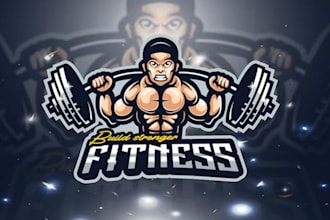 create gym, fitness, sports and clothing brand logo