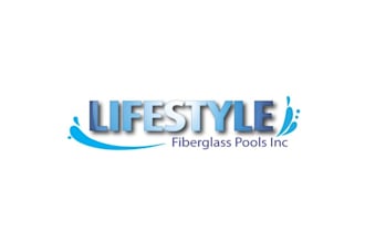create awesome fiberglass pool company logo