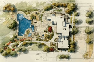 make property map, plat map, site plan, landscape design,