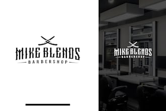 design a professional barber and barbershop logo