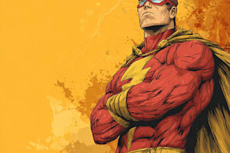 draw you dc or marvel style comic book and superhero