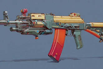 create weapon design and illustration