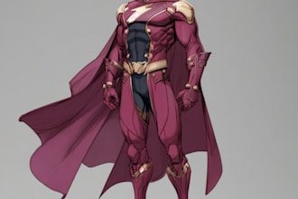 draw superhero character for you