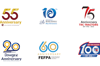 create graceful and fantastic anniversary logo design