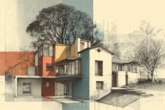 draw any of kind of architectural illustration